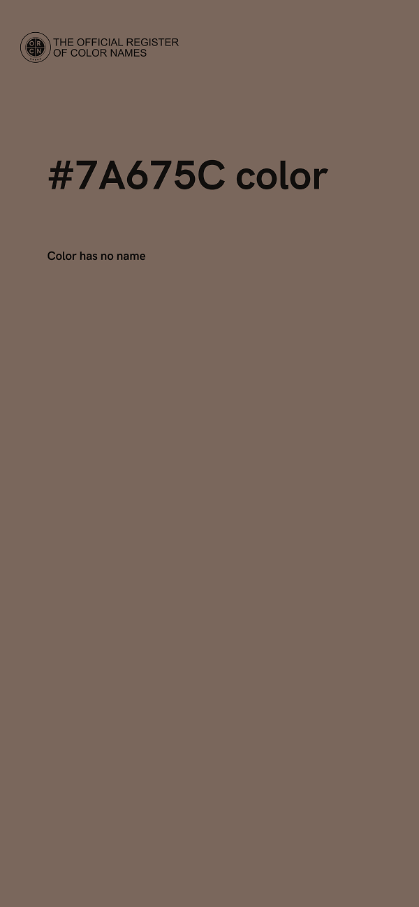 #7A675C color image