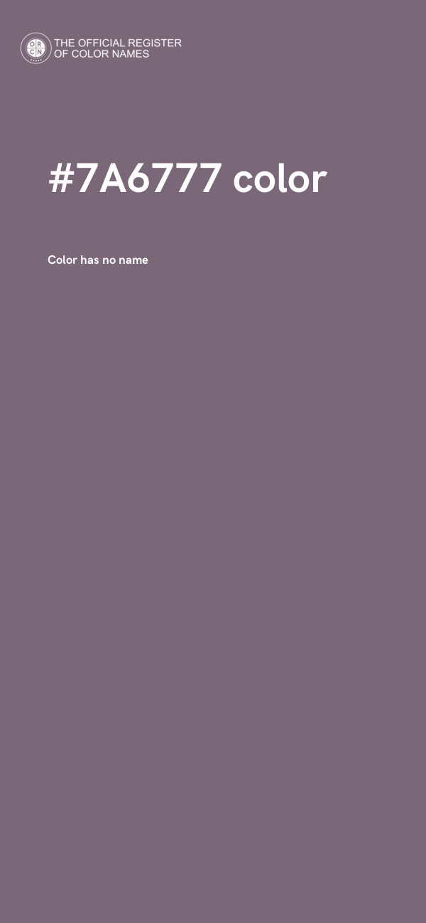 #7A6777 color image