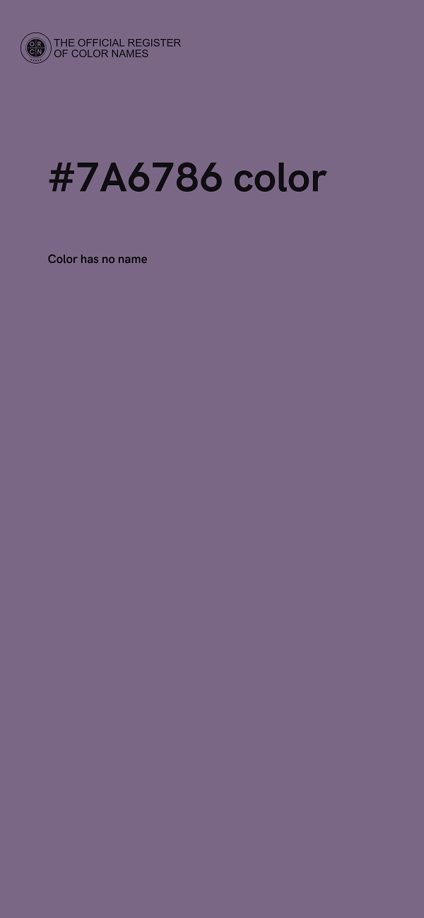 #7A6786 color image