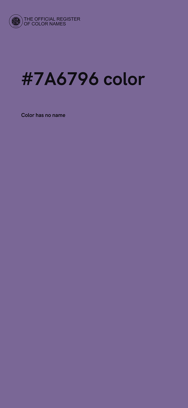 #7A6796 color image