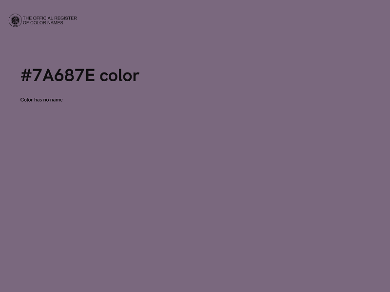 #7A687E color image