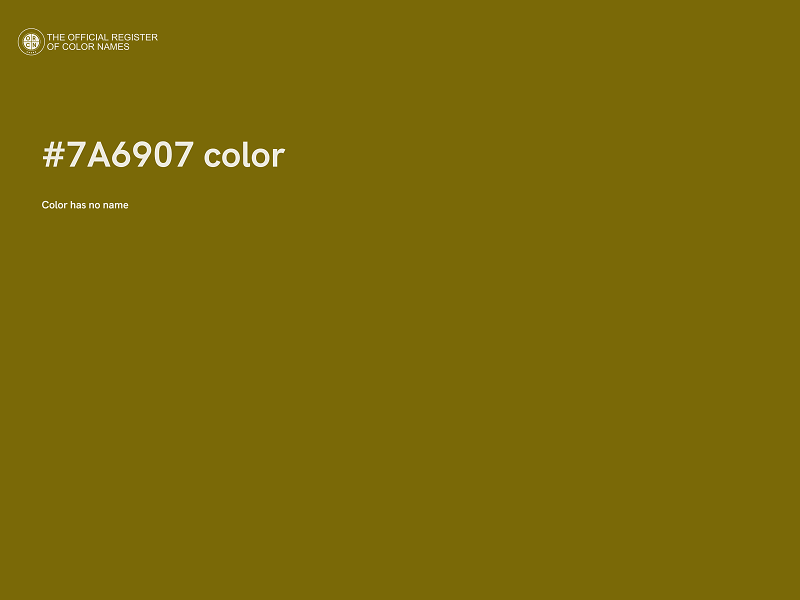 #7A6907 color image