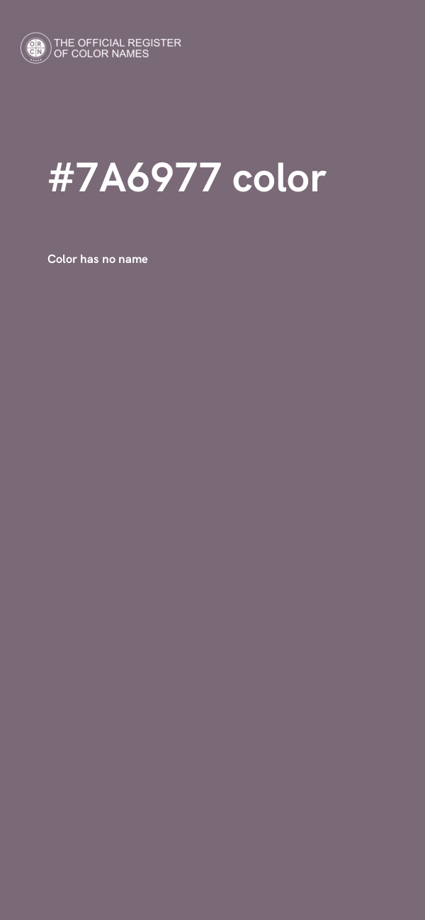 #7A6977 color image
