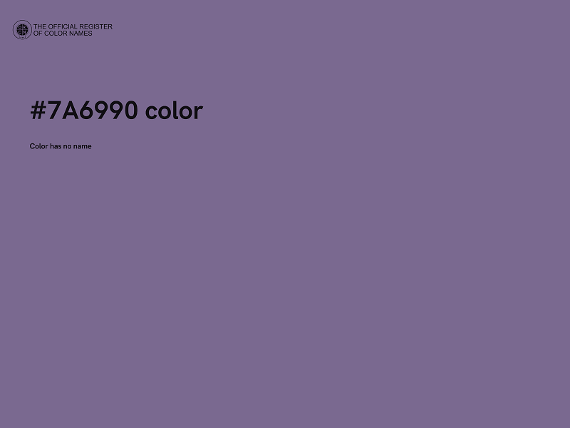 #7A6990 color image