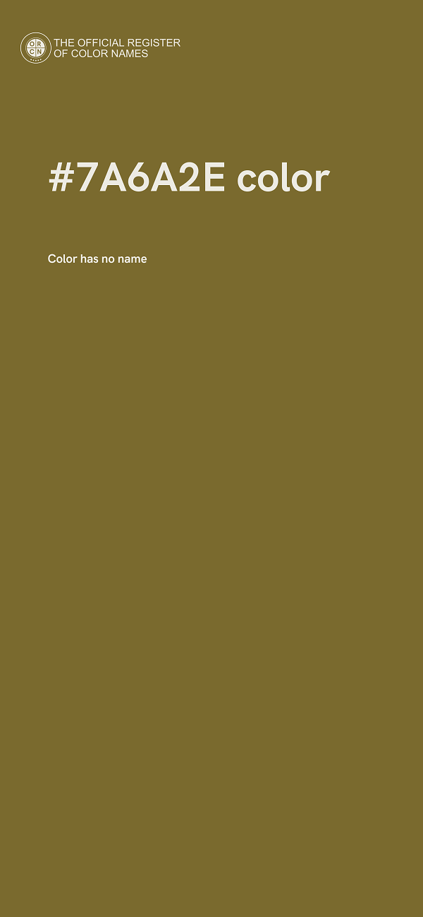 #7A6A2E color image