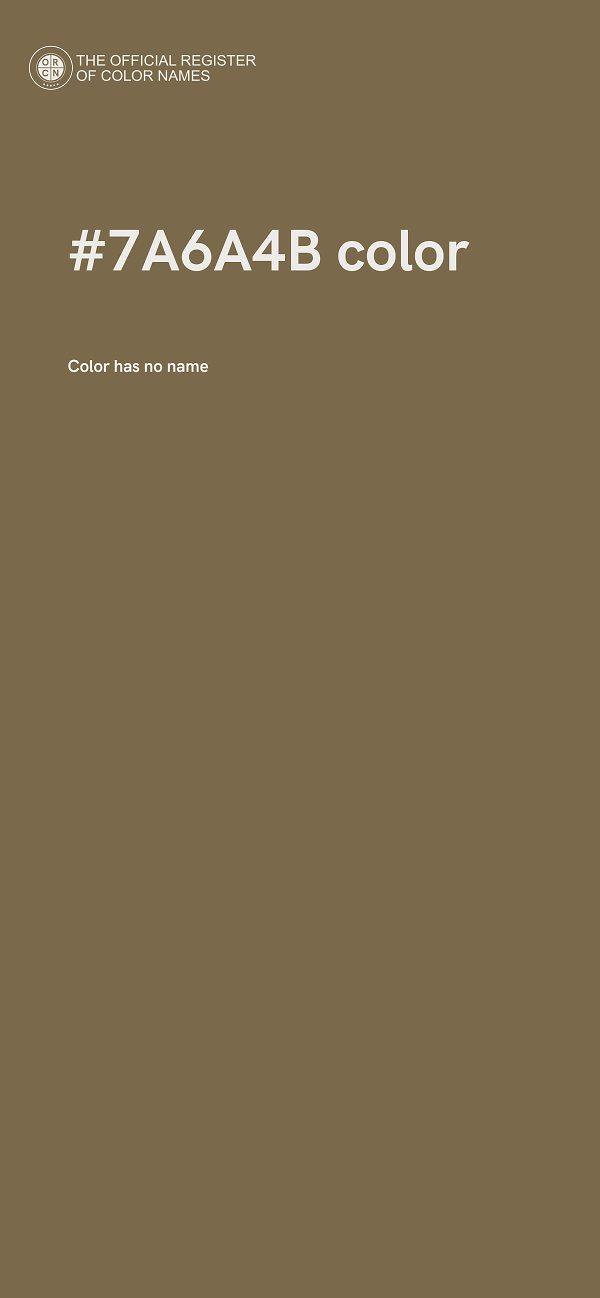 #7A6A4B color image