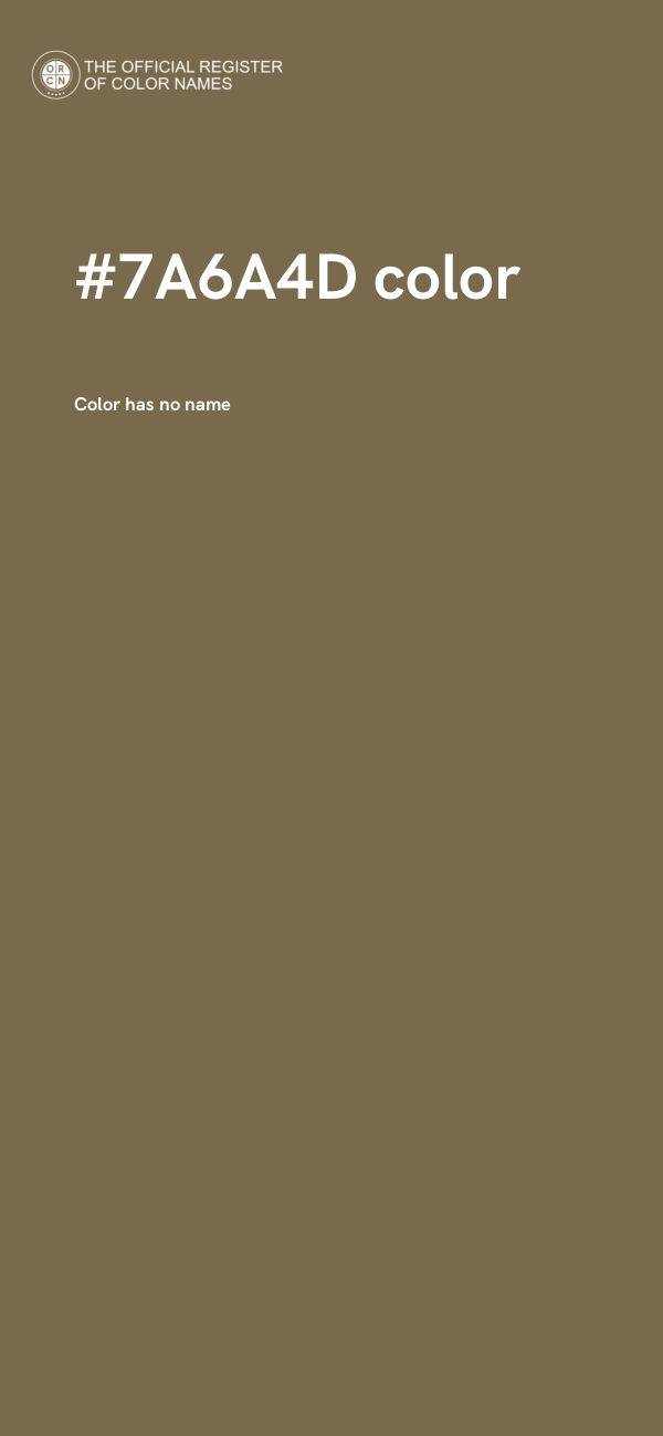 #7A6A4D color image