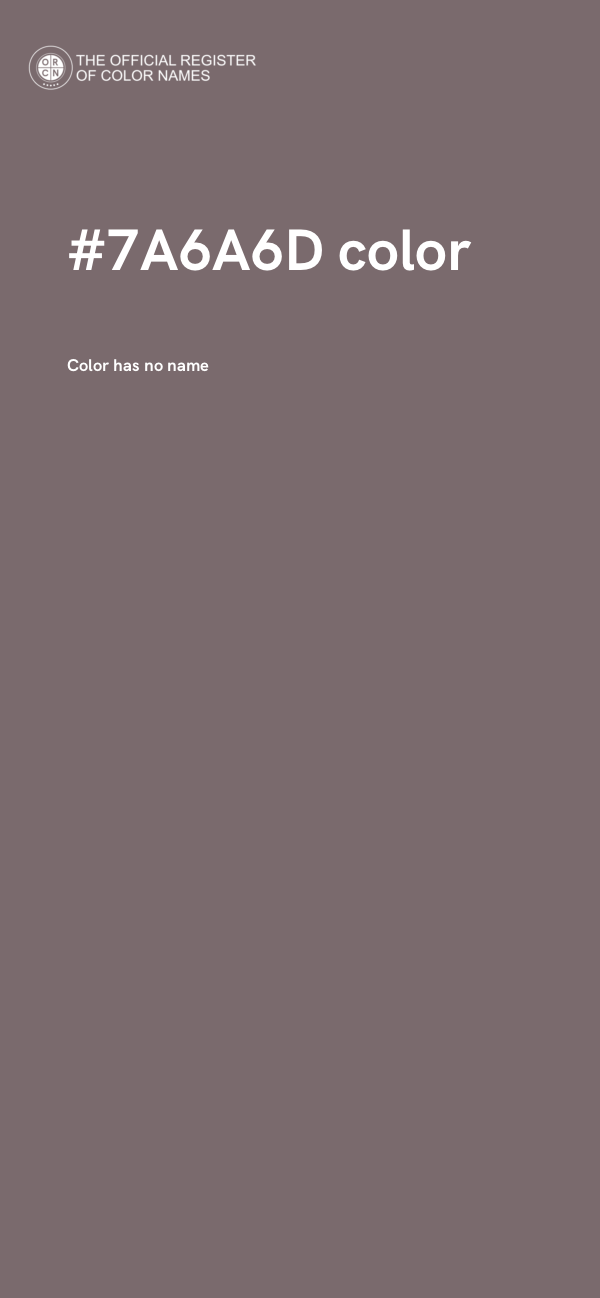 #7A6A6D color image