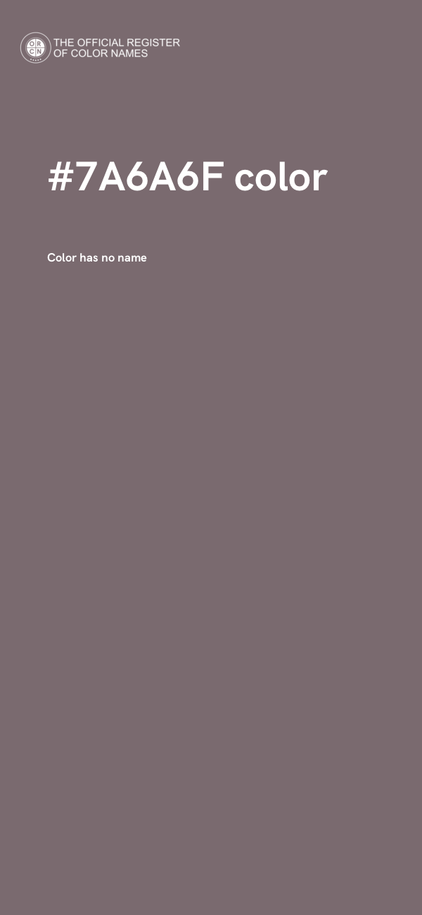 #7A6A6F color image