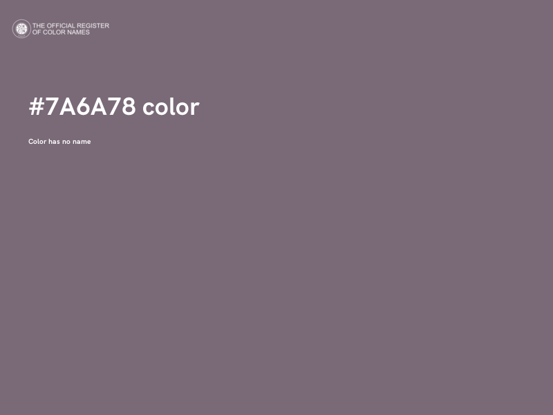 #7A6A78 color image