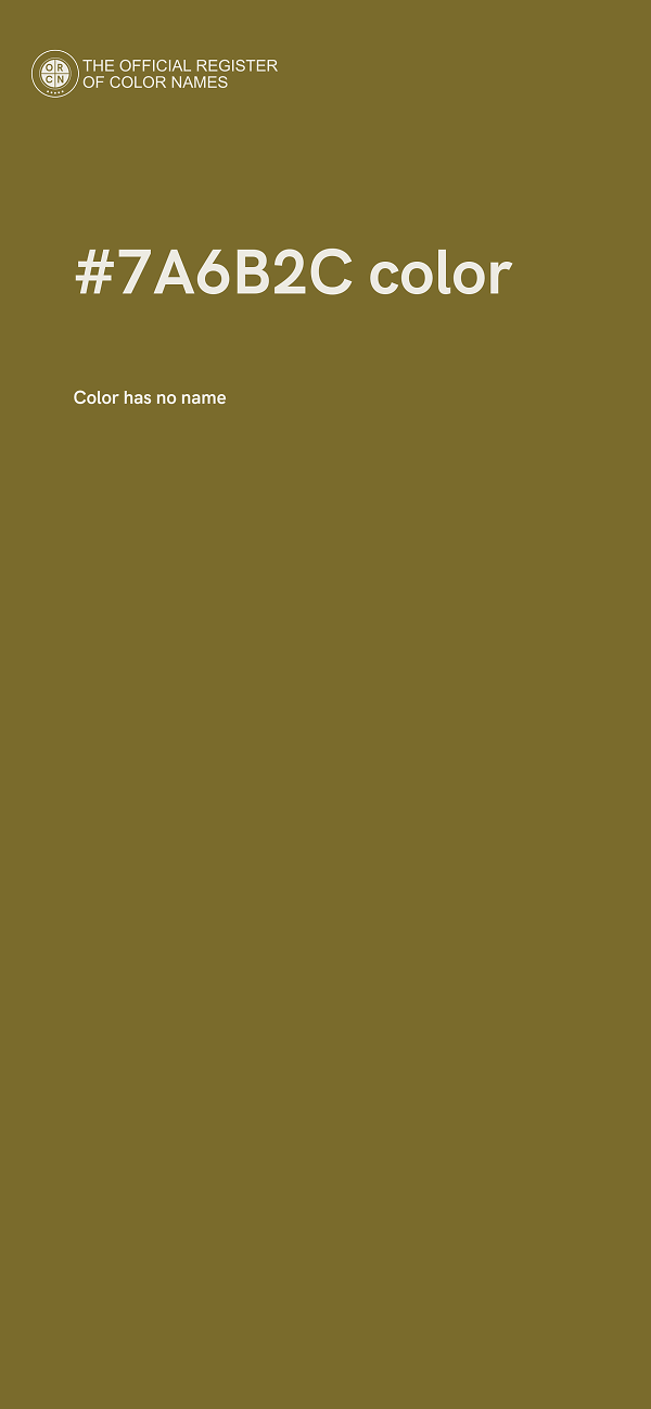 #7A6B2C color image