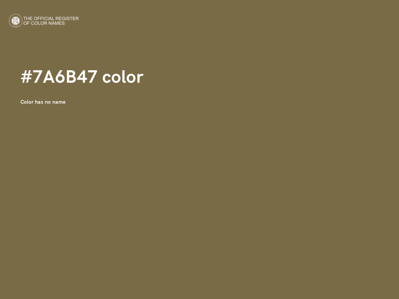 #7A6B47 color image