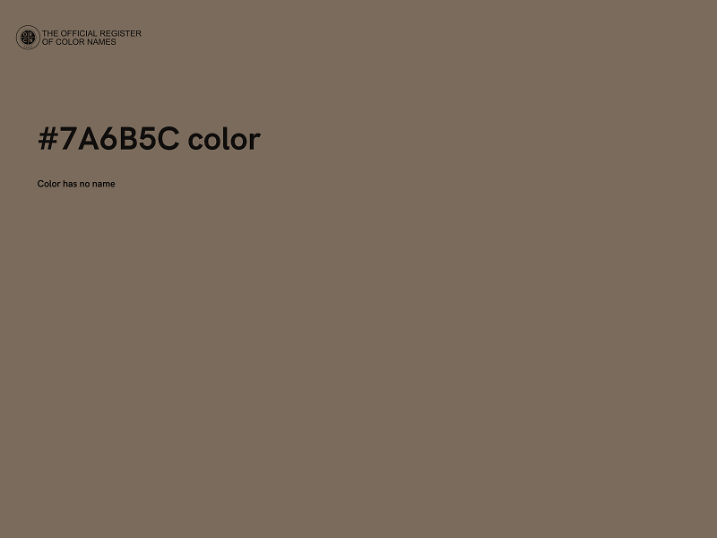 #7A6B5C color image