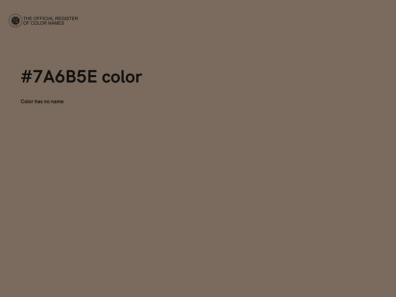 #7A6B5E color image