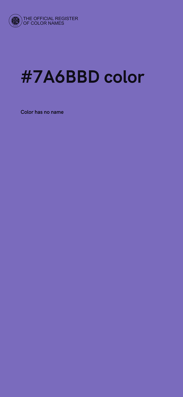 #7A6BBD color image