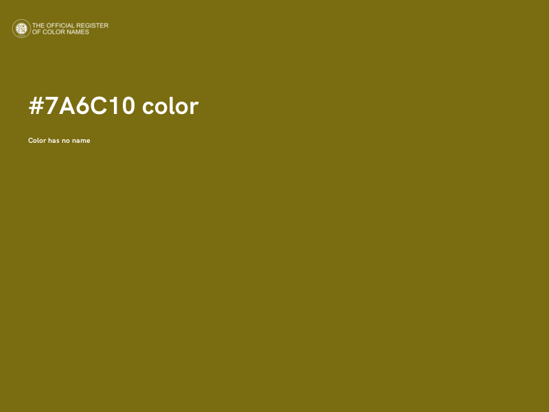 #7A6C10 color image
