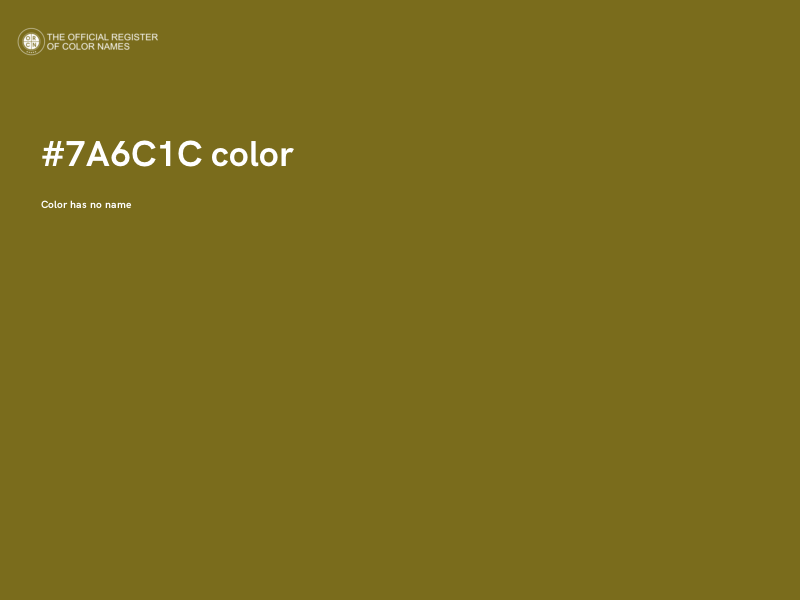 #7A6C1C color image