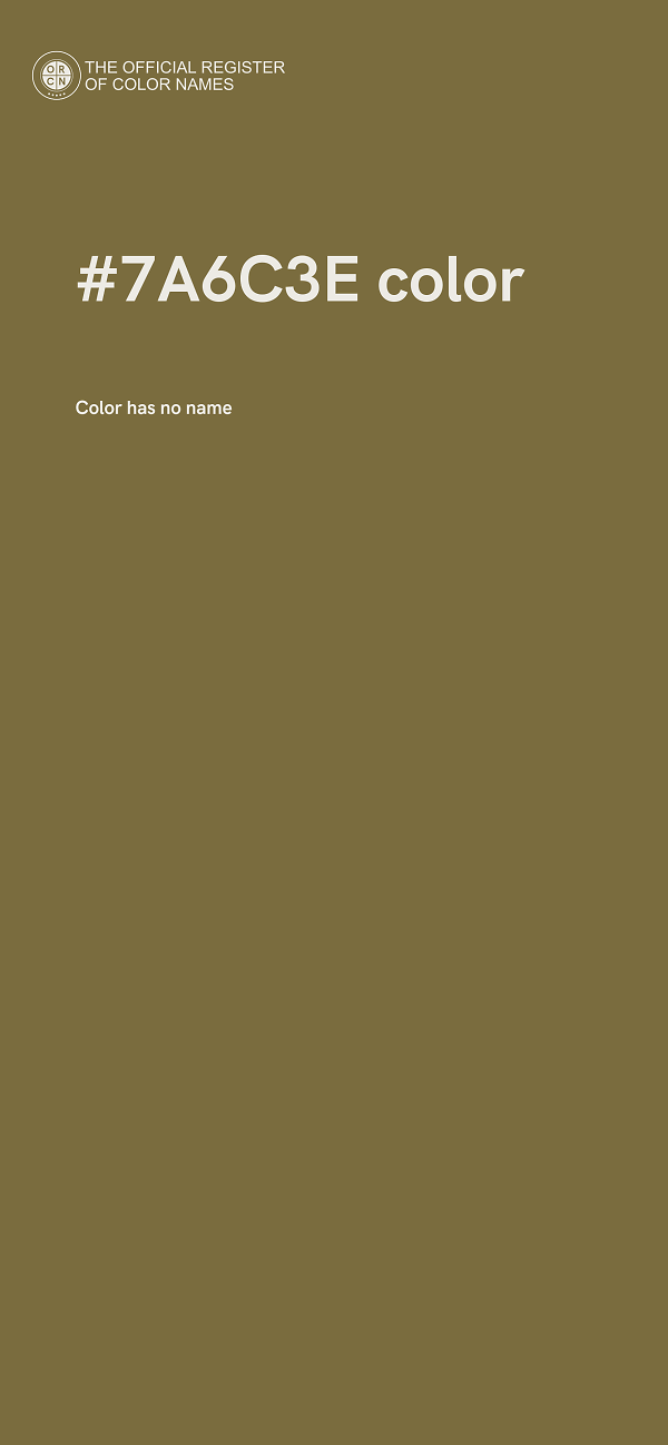 #7A6C3E color image