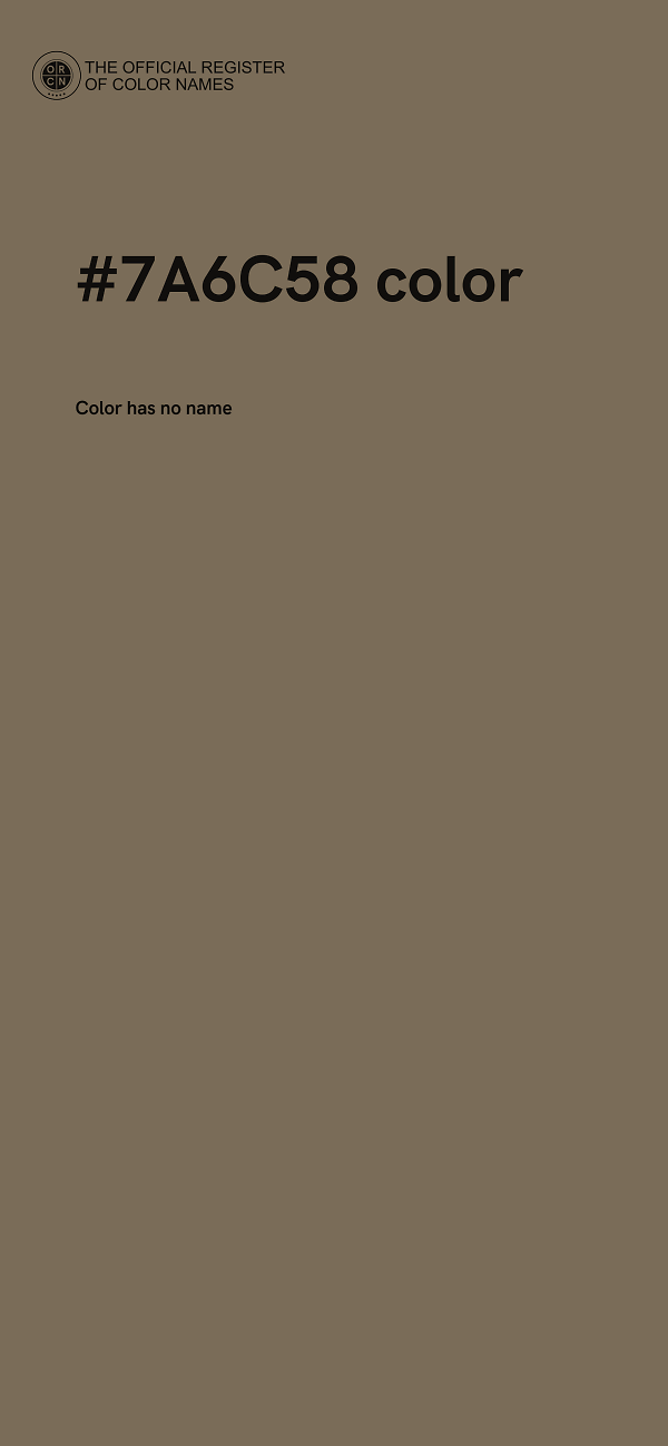 #7A6C58 color image