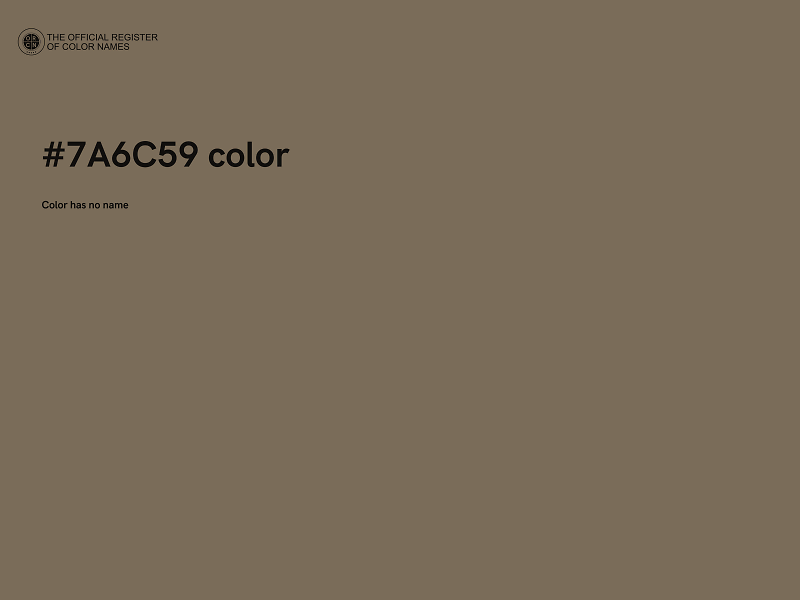 #7A6C59 color image