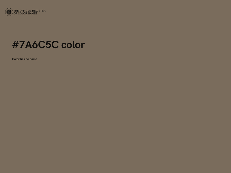 #7A6C5C color image