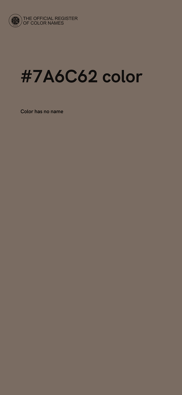 #7A6C62 color image