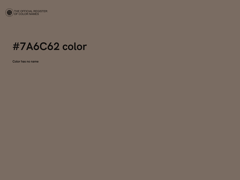 #7A6C62 color image