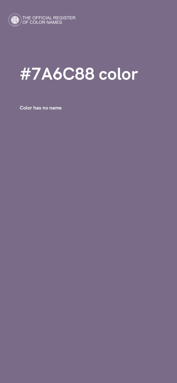 #7A6C88 color image