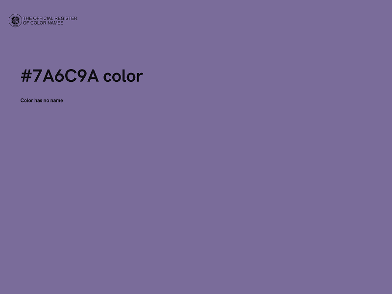 #7A6C9A color image