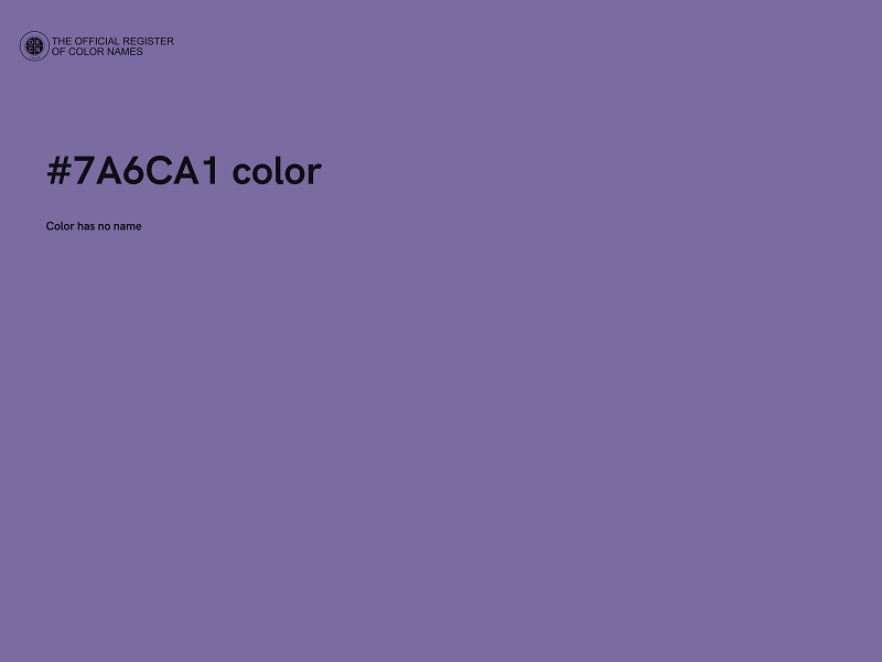 #7A6CA1 color image