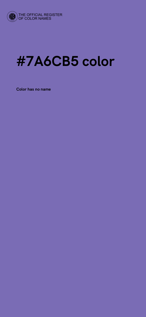 #7A6CB5 color image