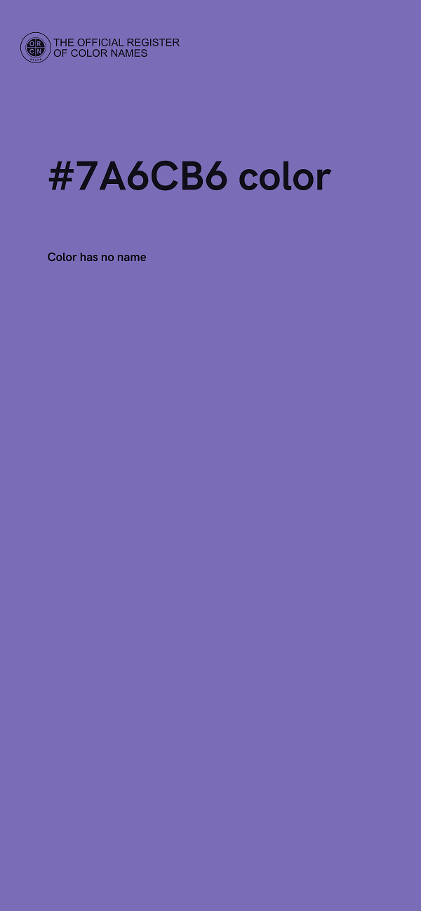 #7A6CB6 color image