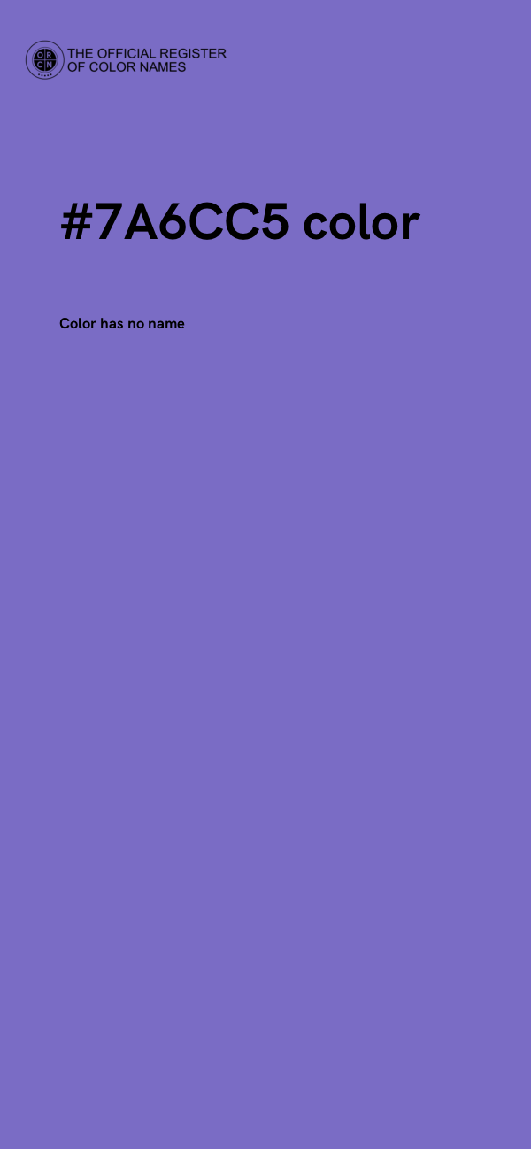 #7A6CC5 color image