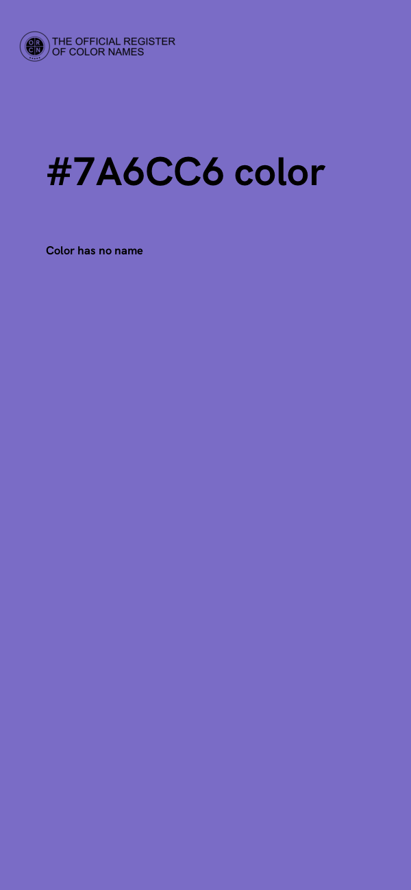 #7A6CC6 color image