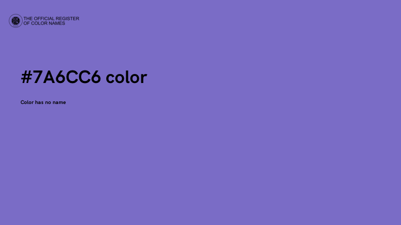 #7A6CC6 color image