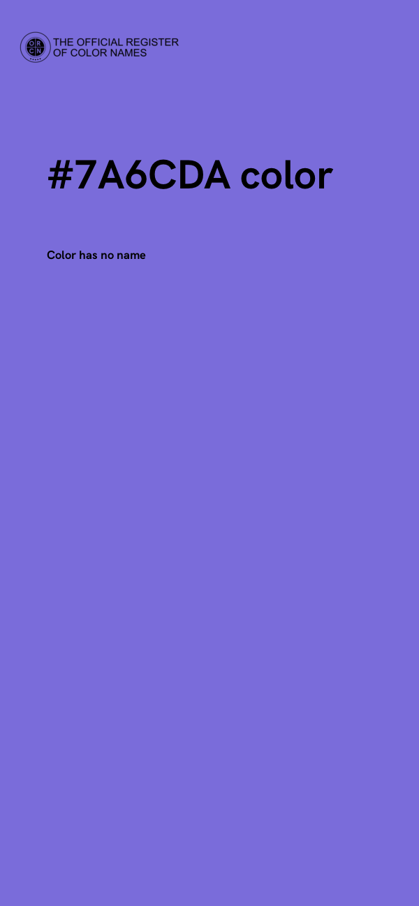 #7A6CDA color image