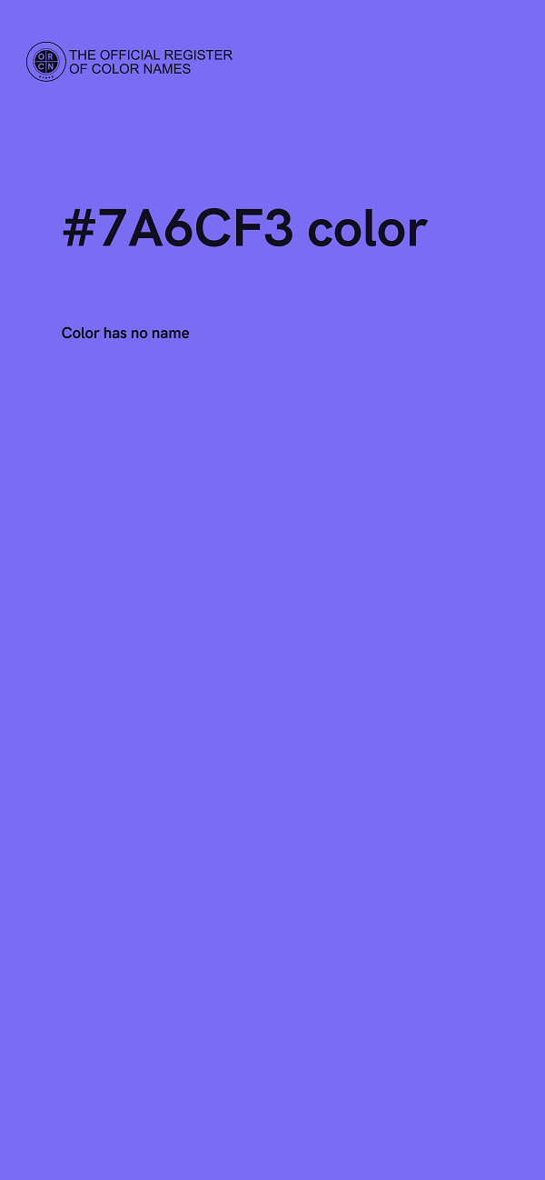 #7A6CF3 color image