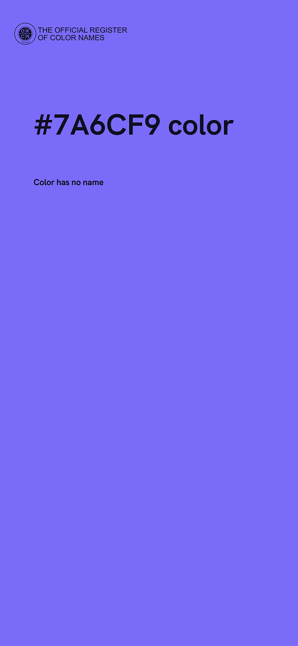 #7A6CF9 color image