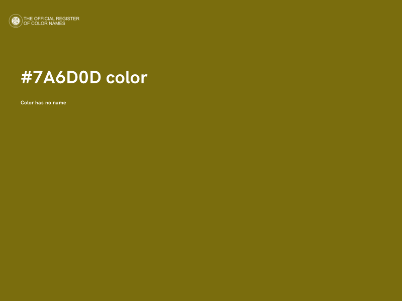 #7A6D0D color image