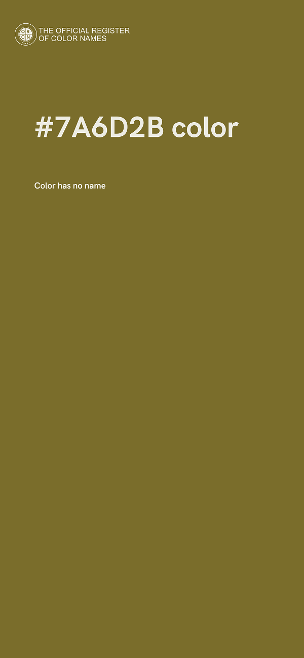#7A6D2B color image
