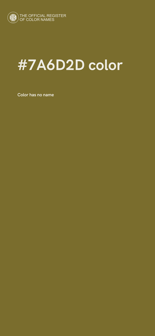 #7A6D2D color image