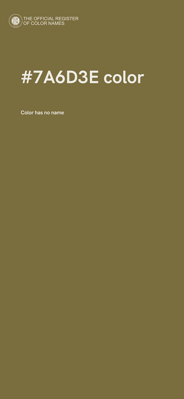 #7A6D3E color image