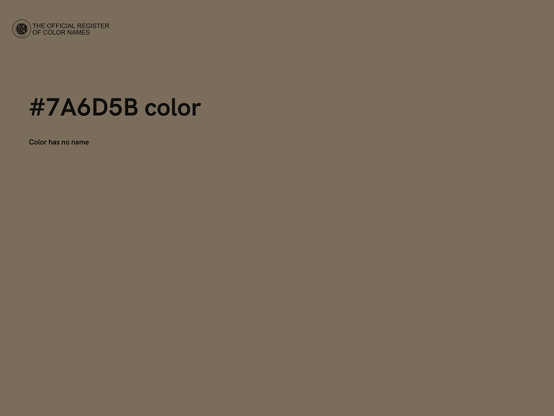 #7A6D5B color image