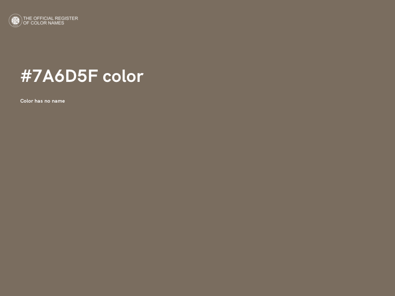 #7A6D5F color image
