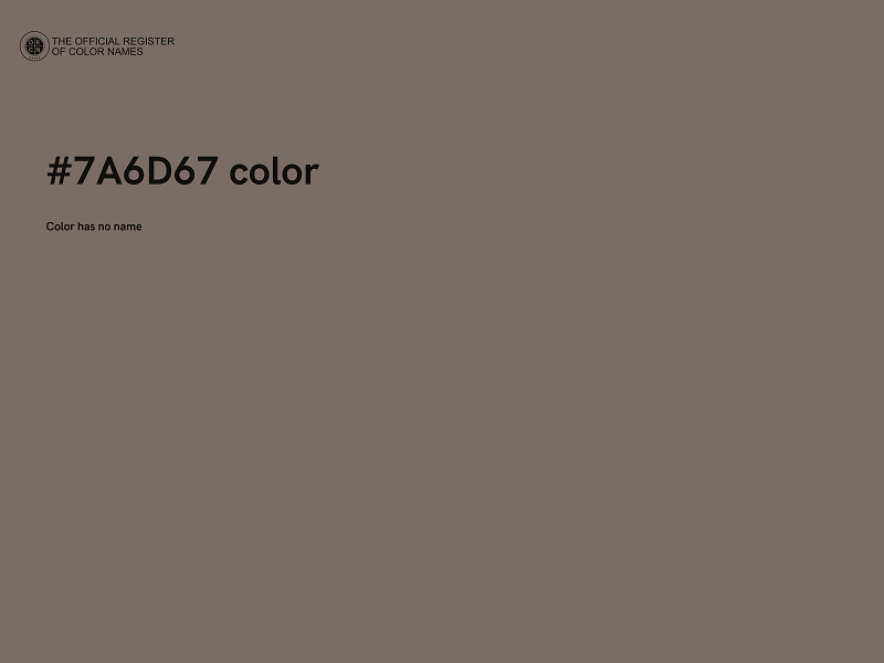 #7A6D67 color image