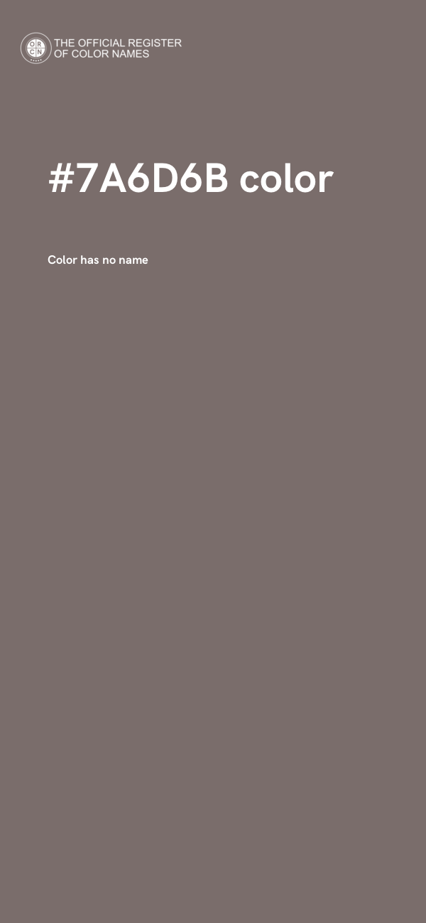 #7A6D6B color image