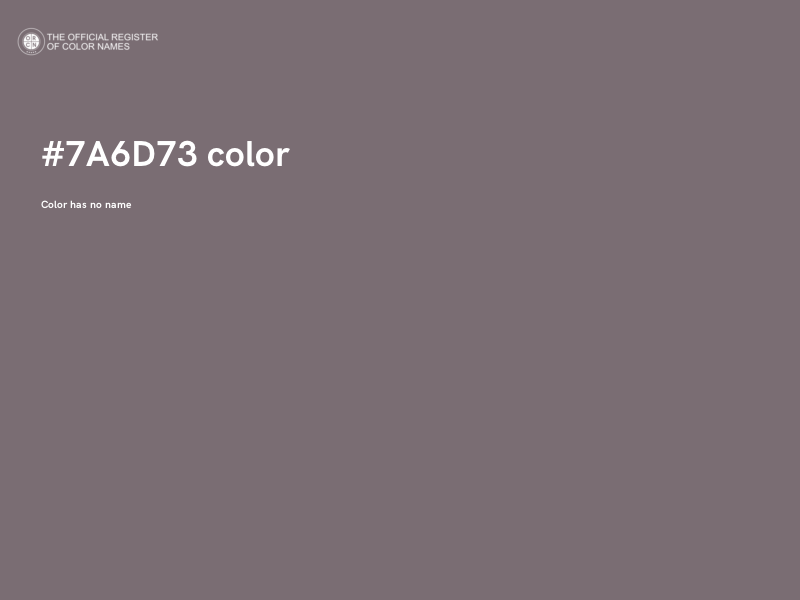 #7A6D73 color image