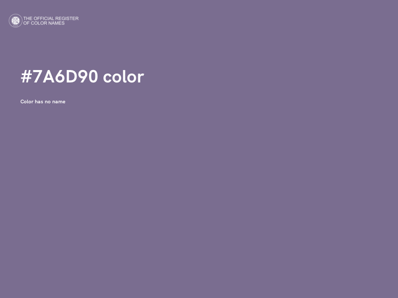 #7A6D90 color image