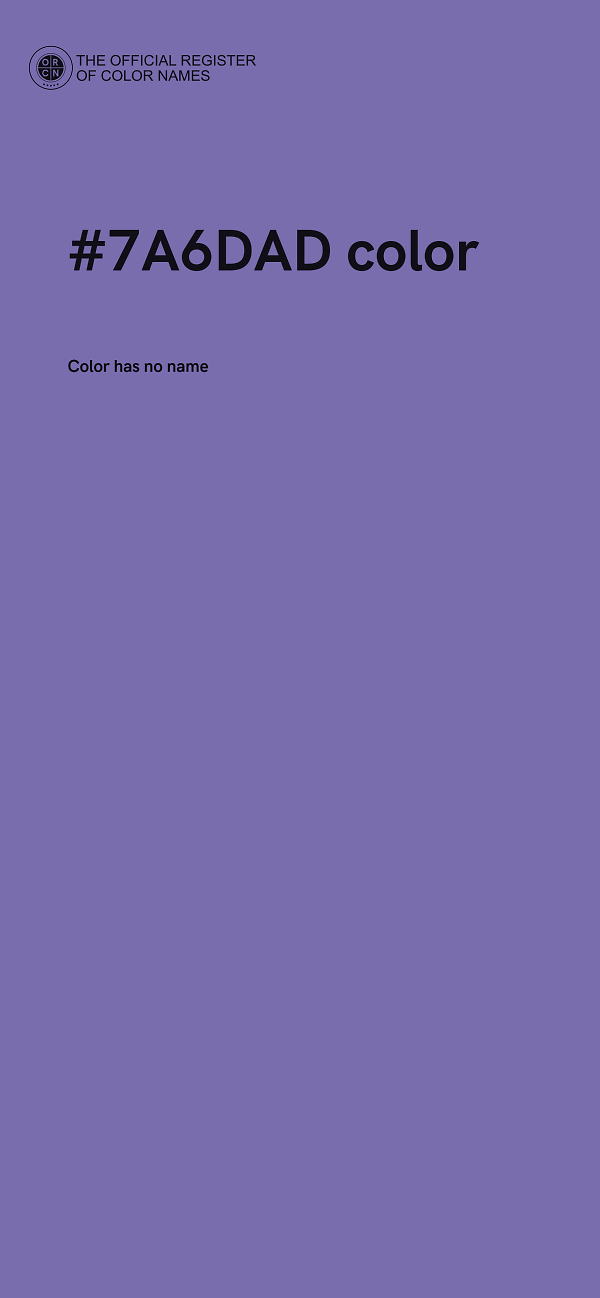 #7A6DAD color image