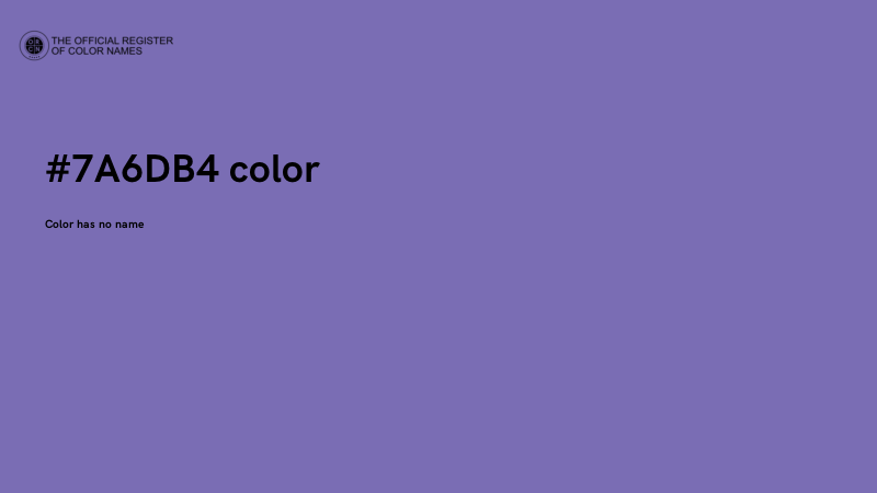 #7A6DB4 color image
